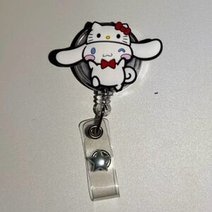 Cinnamoroll Hello Kitty name badge holder